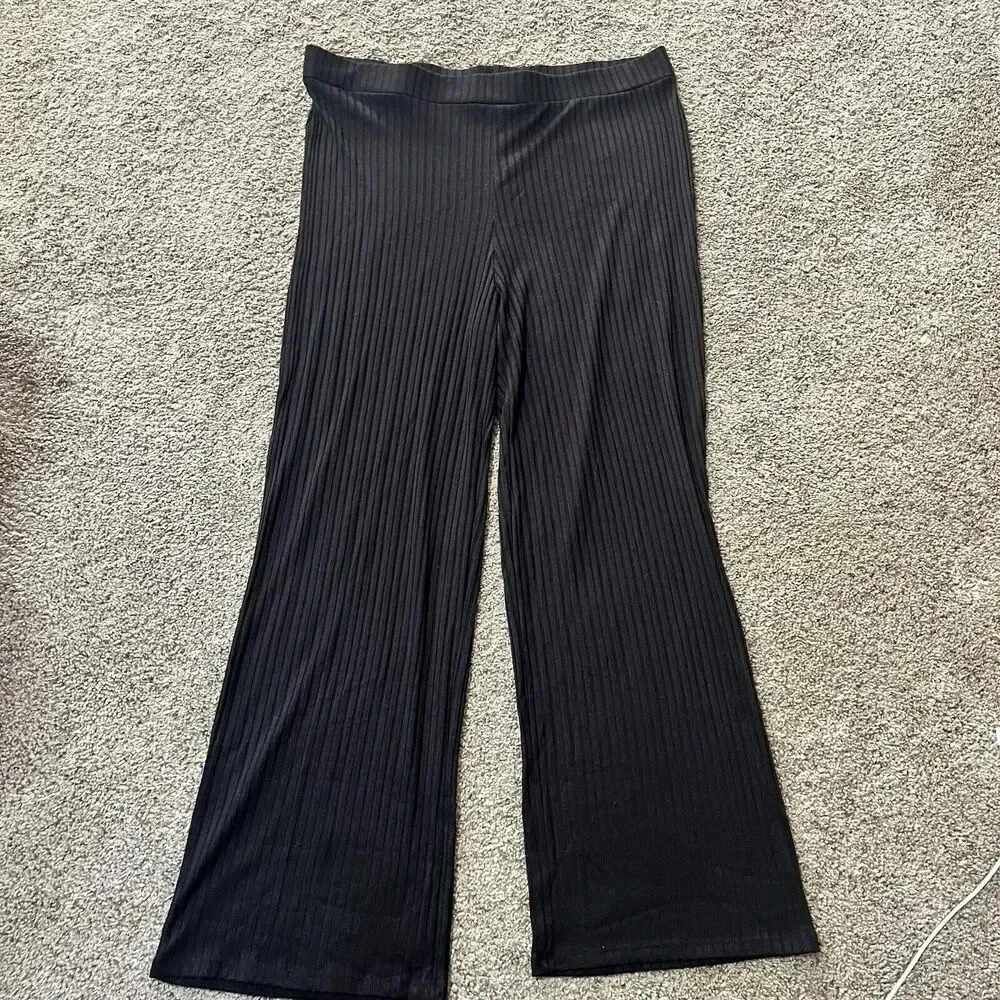 H&M‎ Sheer Beach Swim Coverup Wide Leg Club Boho Flare Pants Lightweight Stretch